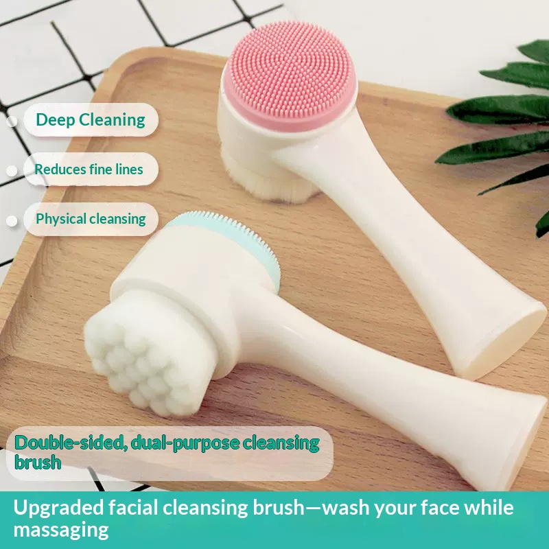 양면 수동 페이셜 클렌징 브러시, 부드러운 실리콘 소재 - Silicone Face Scrubber Electric 리뷰 및 가격