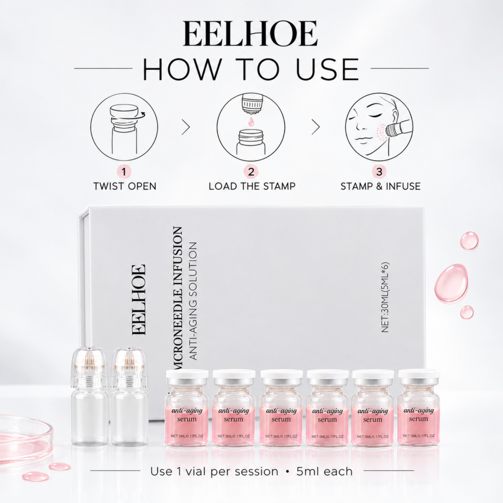 0.2mm 미세침 세럼 키트, 콜라겐, 히알루론산 함유 - Hyaluronic Acid Facial Serum 리뷰 및 가격