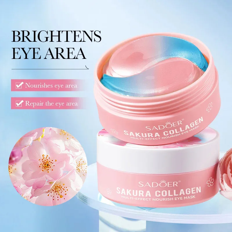 60pcs 사쿠라 콜라겐 아이 마스크 다크서클 제거 눈 - Collagen Under Eye Patches 리뷰 및 가격