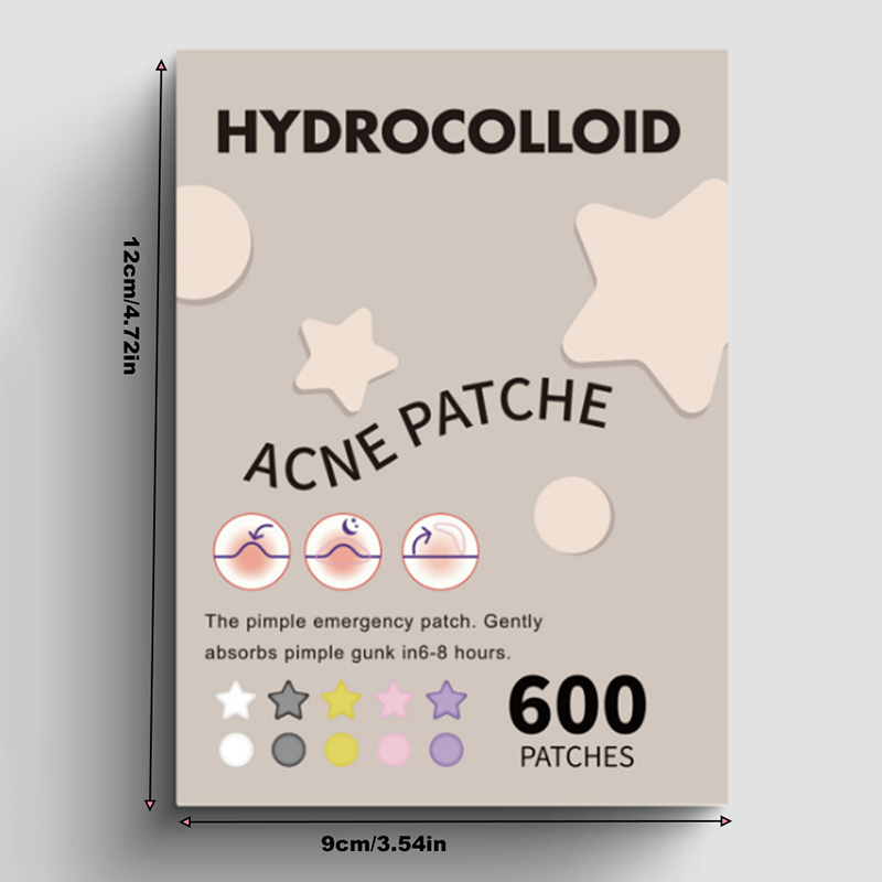 600개/세트 별 모양 여드름 패치 컬러풀 투명 여드름 - Skincare 리뷰 및 가격