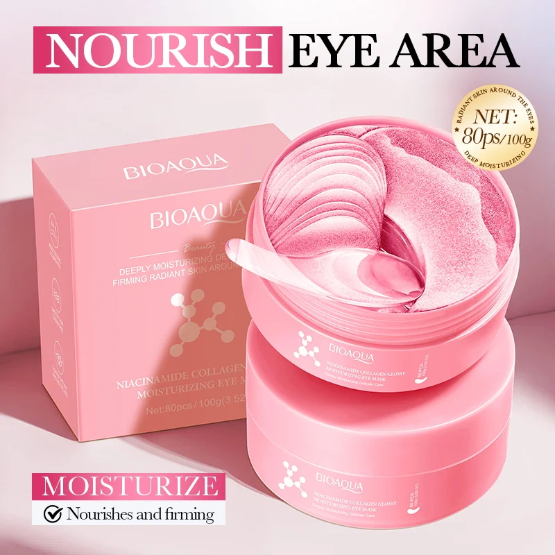 80개입 나이아신아마이드 콜라겐 아이 마스크, 눈가 부 - Collagen Under Eye Patches 리뷰 및 가격
