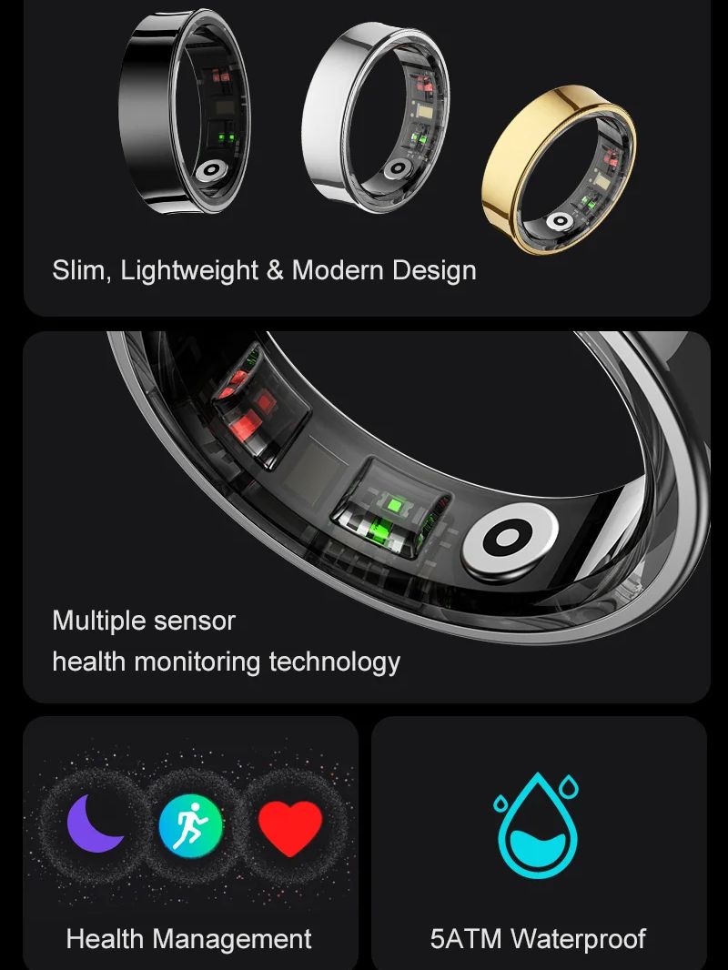 새로운 스마트 링 R09 건강 모니터 멀티 스포츠 모드 - Health Monitors 리뷰 및 가격